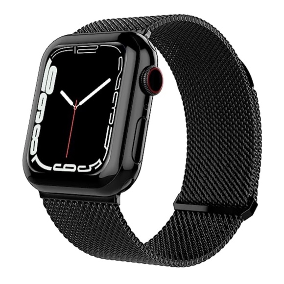 TALK WORKS Stainless Steel Mesh Loop Watch Band for Apple Watch Magnetic Closure - Picture 1 of 6